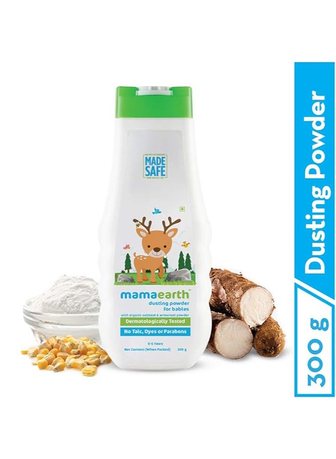 Mamaearth Dusting Powder with Organic Oatmeal & Arrowroot Powder for Babies - 300 Grams - Image 2