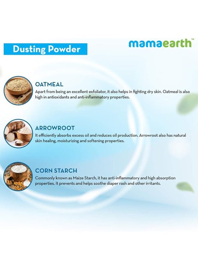 Mamaearth Dusting Powder with Organic Oatmeal & Arrowroot Powder for Babies - 300 Grams - Image 4