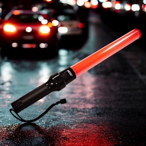 Dorcy 20-Lumen 12-Inch LED Signal Wand Flashlight with Wrist Strap Lanyard, Orange (41-1061), Reds - Image 3