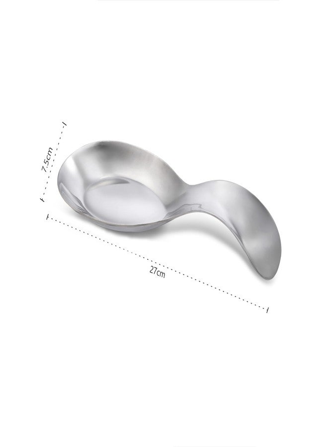 Petals Stainless Steel Serving Spoon Rester – Serving Spoon with Resting Handle for Clean & Elegant Dining - Image 2