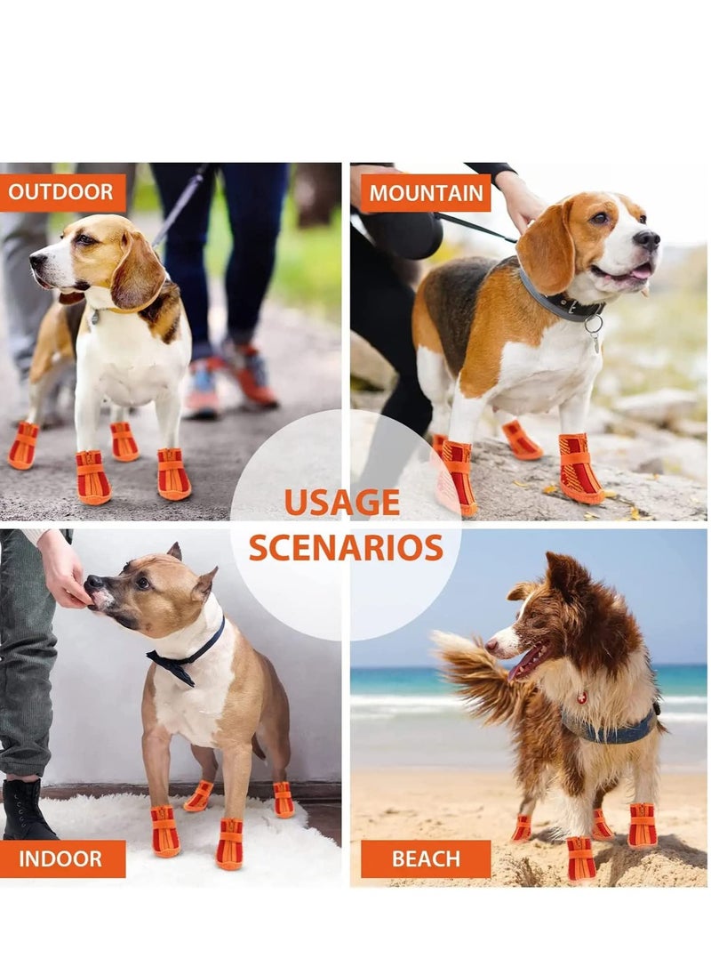 SYOSI Dog Boots for Small Dogs Breathable Dog Walking Shoes Dog Snow Boots for Small Dogs, Puppy Shoes for Hot Pavement 4PCS  - Image 2