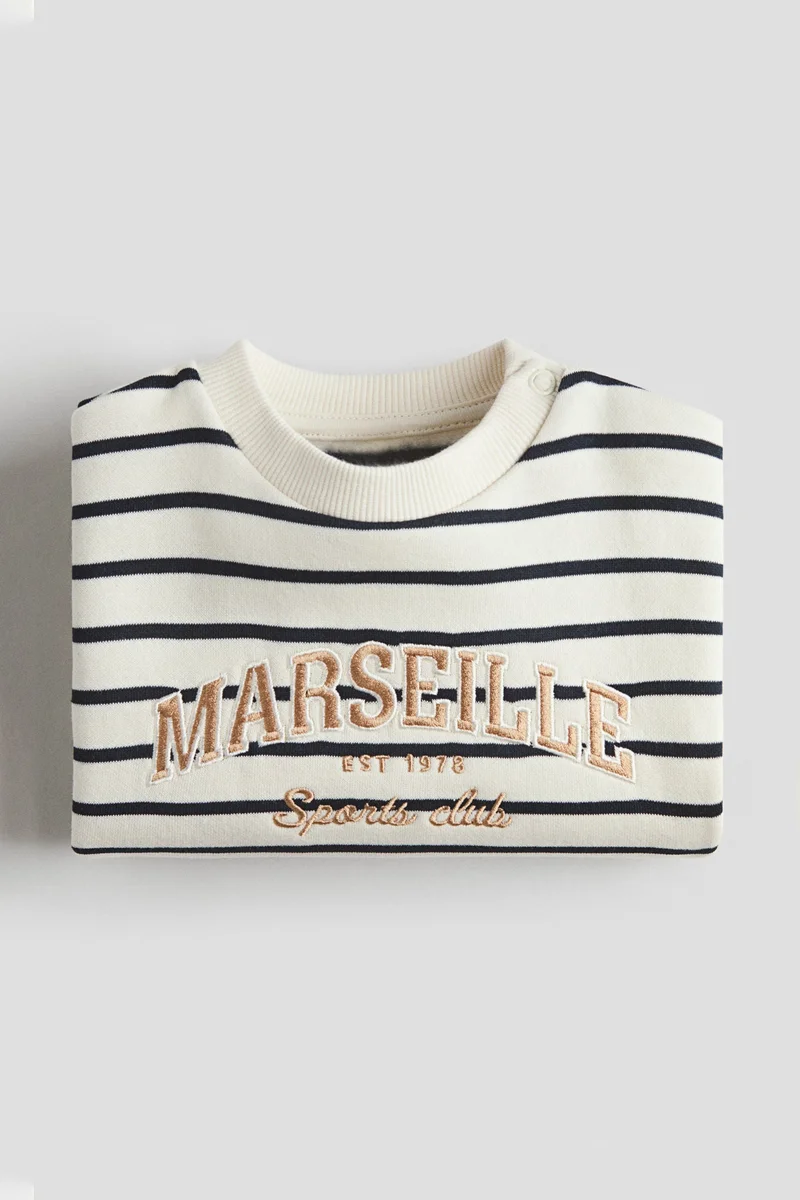 H&M Motif-detail brushed-inside sweatshirt