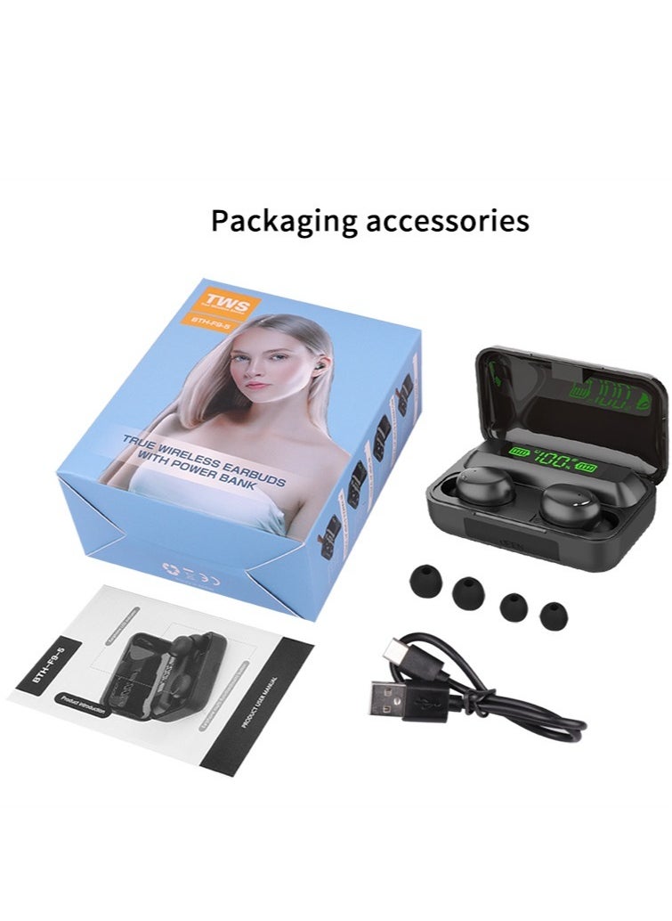 ELTRAZONE - B9 TWS Bluetooth 5.0 Wireless Earphone 8D HIFI Sound Sport MIC Earbuds Gaming Earbud Music Earphone - Image 1