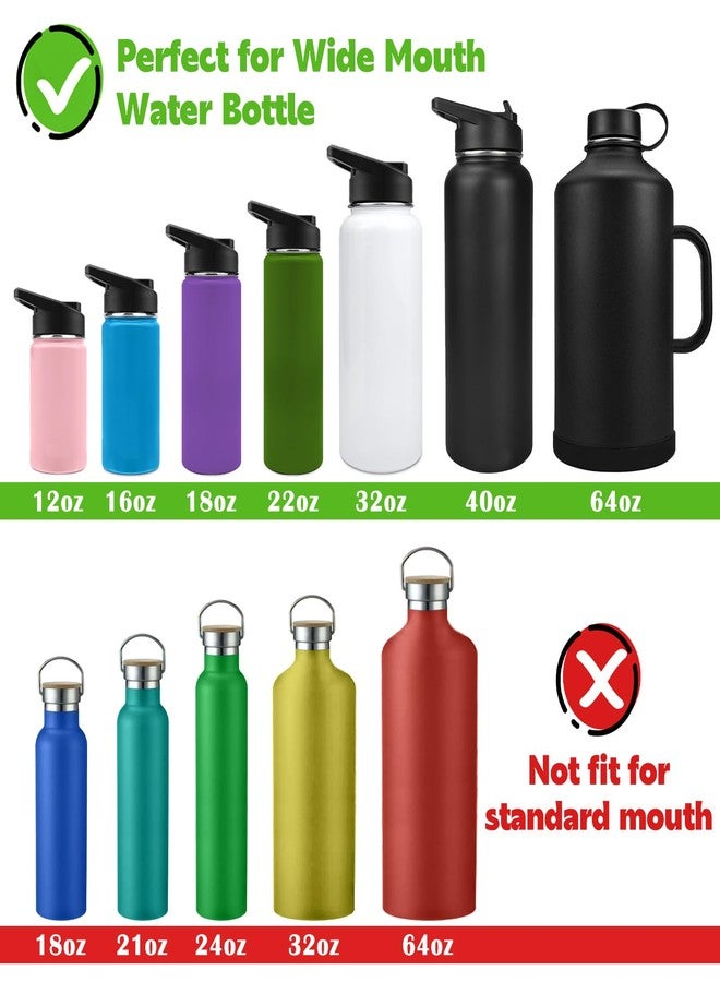 XccMe Straw Lid for Hydro Flask Wide Mouth,2Pack Replacement Lids with Straws for Wide Mouth 12,16,18,22,32,40,64oz Water Bottles,Sport Bottle Lids Accessories with Handle (straw lid2) - Image 4