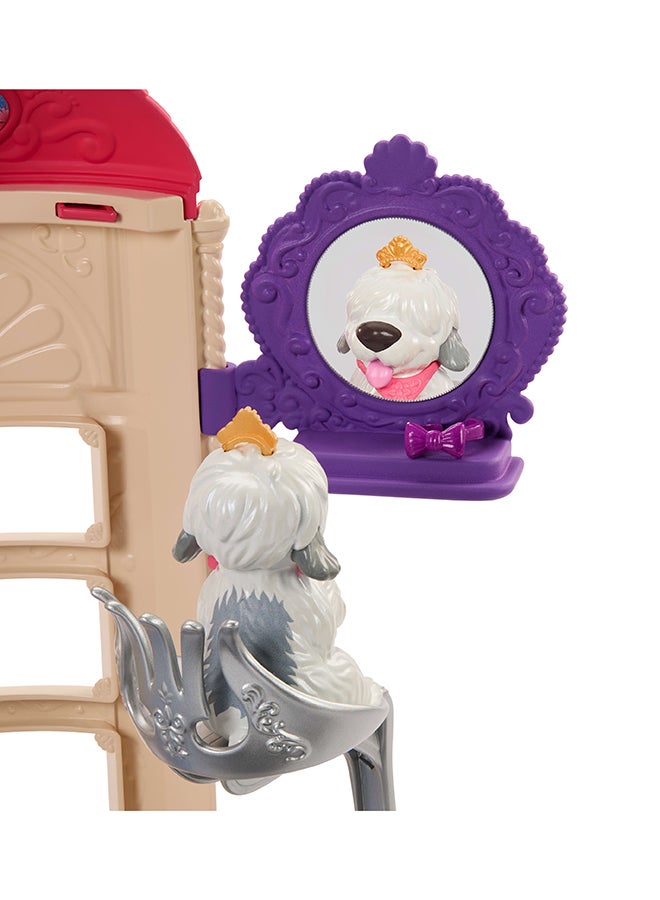 ديزني برنسيس بيت أميرات الحيوانات الأليفة مع 7 مناطق لعب و 3 أصدقاء حيوانات و 17 إكسسوار - Image 3