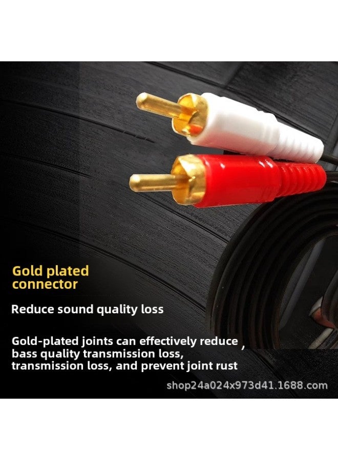 AV Line 1-2 Audio Line 3.5 To Double Lotus Sound Speaker Connection 3.5 To 2rca Lotus Head 1 To 2-Color:One Point Two-Length:1.5m  - Image 3