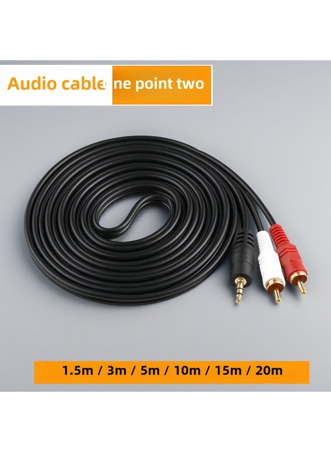 AV Line 1-2 Audio Line 3.5 To Double Lotus Sound Speaker Connection 3.5 To 2rca Lotus Head 1 To 2-Color:One Point Two-Length:1.5m  - Image 2