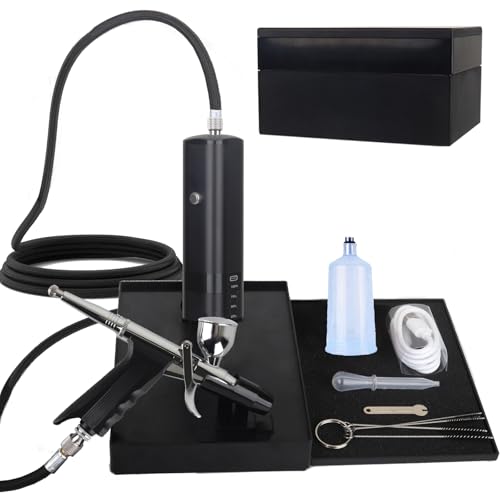 I-BEAUTEE High Pressure Airbrush Kit, Rechargeable Cordless Airbrush Compressor, Dual-Action Handheld Airbrush Gun, Mini Airbrush Set Portable Air Brush for Barber, Nail Art, Makeup, Model Painting - Image 1
