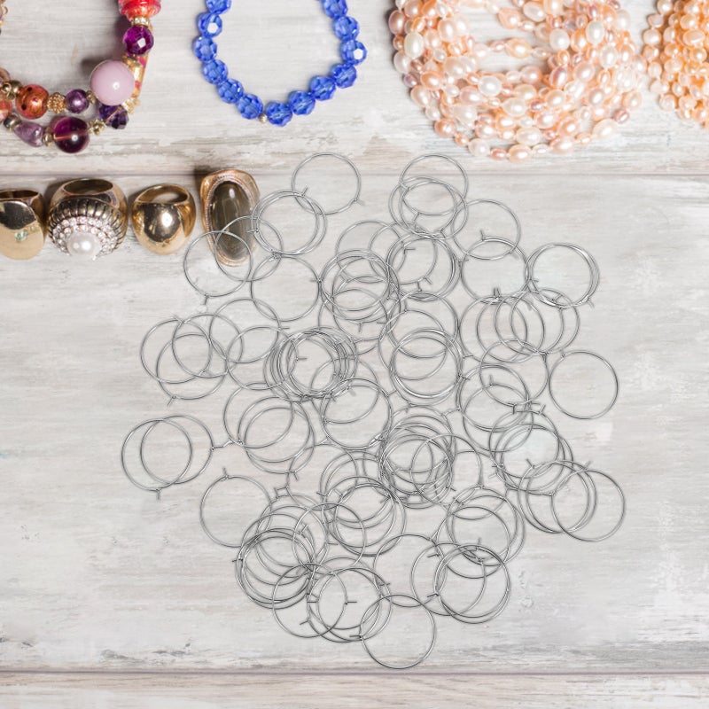 100Pcs Beading Earring Hoops Earring Finding Earring Components Craft - Image 3