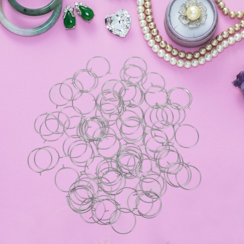 100Pcs Beading Earring Hoops Earring Finding Earring Components Craft - Image 5