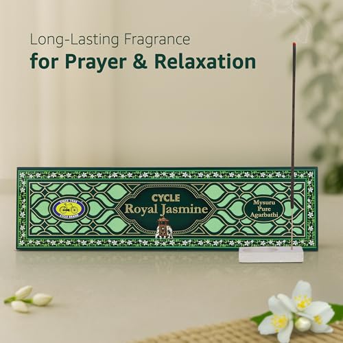 Cycle Pure Royal Jasmine Agarbathi Incense Sticks (30N) | Authentic Jasmine Essence for Meditation, Spiritual Rituals & Home Ambiance, Long-Lasting Floral Fragrance - Image 4
