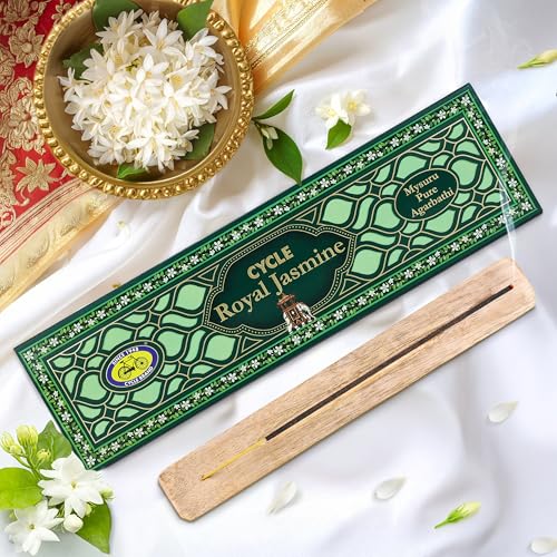 Cycle Pure Royal Jasmine Agarbathi Incense Sticks (30N) | Authentic Jasmine Essence for Meditation, Spiritual Rituals & Home Ambiance, Long-Lasting Floral Fragrance - Image 1