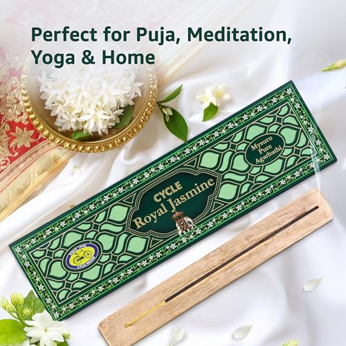 Cycle Pure Royal Jasmine Agarbathi Incense Sticks (30N) | Authentic Jasmine Essence for Meditation, Spiritual Rituals & Home Ambiance, Long-Lasting Floral Fragrance - Image 3
