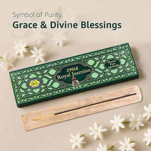 Cycle Pure Royal Jasmine Agarbathi Incense Sticks (30N) | Authentic Jasmine Essence for Meditation, Spiritual Rituals & Home Ambiance, Long-Lasting Floral Fragrance - Image 5