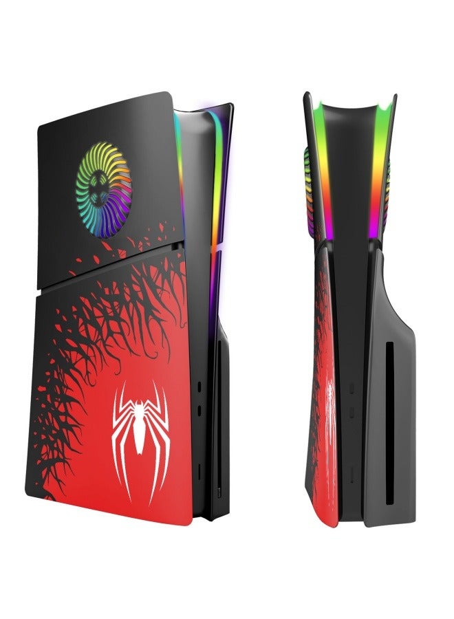 General PS5 Slim 2.0 optical drive version Spiderman cooling shell, anti-scratch and anti-fingerprint replacement protective shell, can be used with symphony light strips  - Image 2