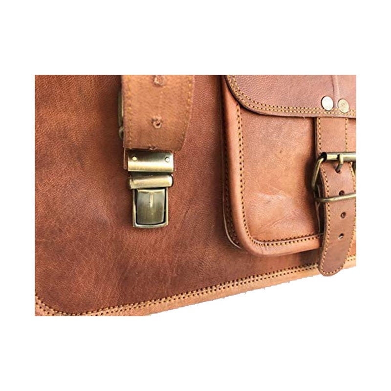 Komal's Passion Leather KPL Vintage 15 Inch Laptop Messenger Bag briefcase Satchel laptop bag for Men and Women  - Image 4