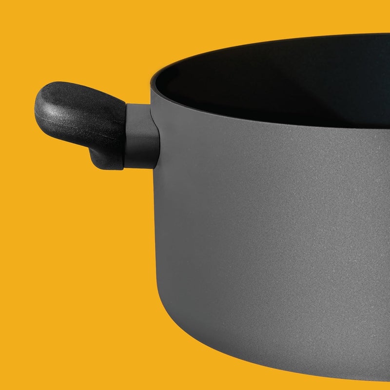 MEYER Generic Meyer Bahaus Nonstick Casserole With Lid, Biryani Pot|Biryani Handi|Biryani Rice|Cooking Casserole|Biryani Pot Nonstick Big Size|Non Stick Biryani Pot 5 Litre, 24Cm - Aluminium, Grey  - Image 4