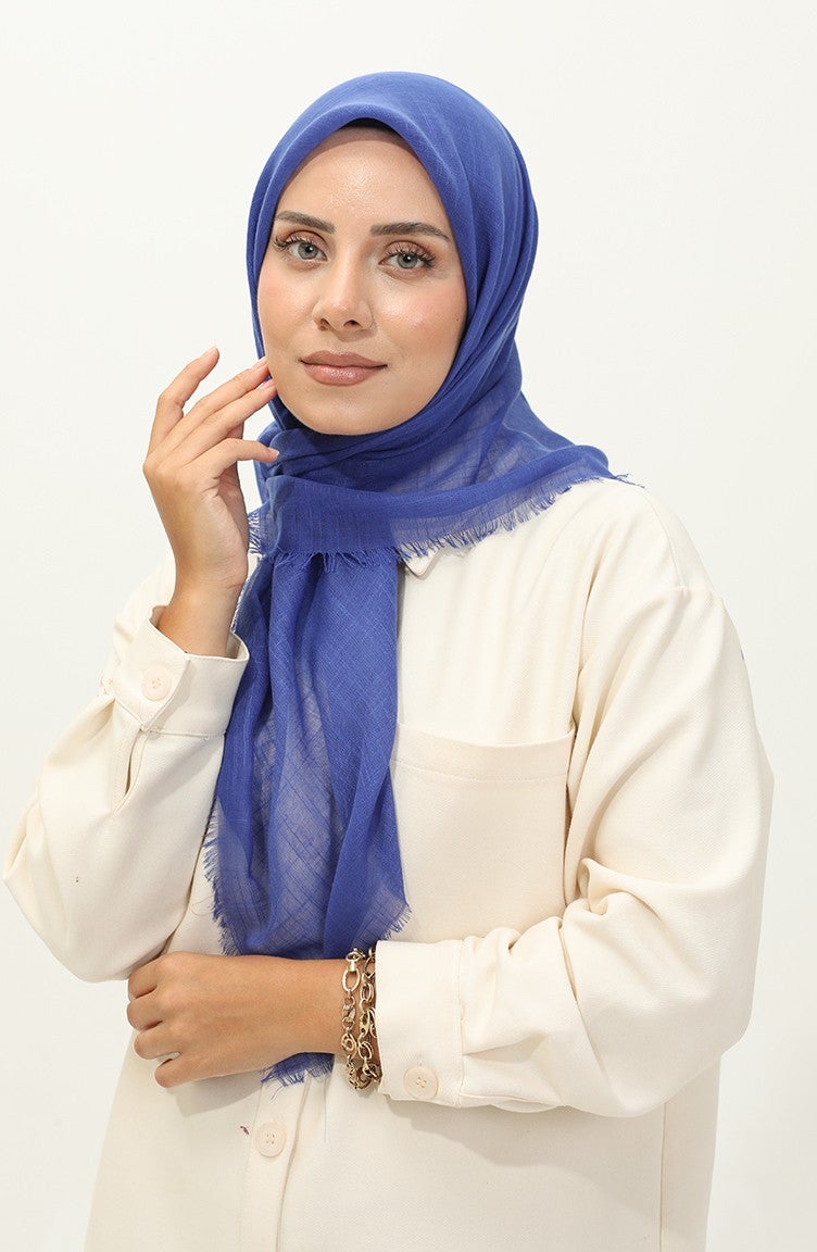 Sefa Merve Plain Flame Scarf 90155-20 Saks  - Image 1