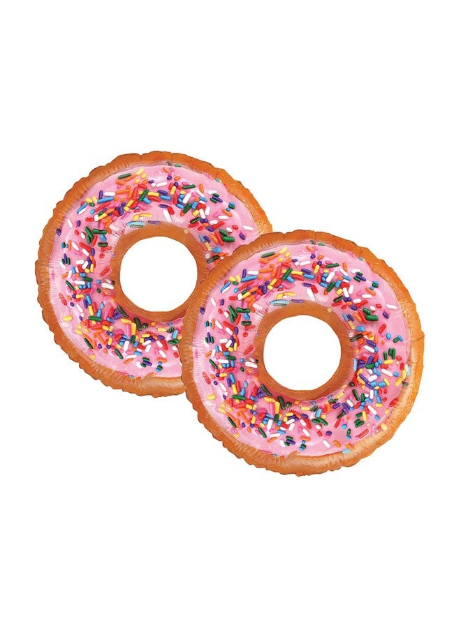 Artisan Owl Set of 2 Realistic Frosted Donut with Sprinkles 30" Foil Party Balloons - Image 1