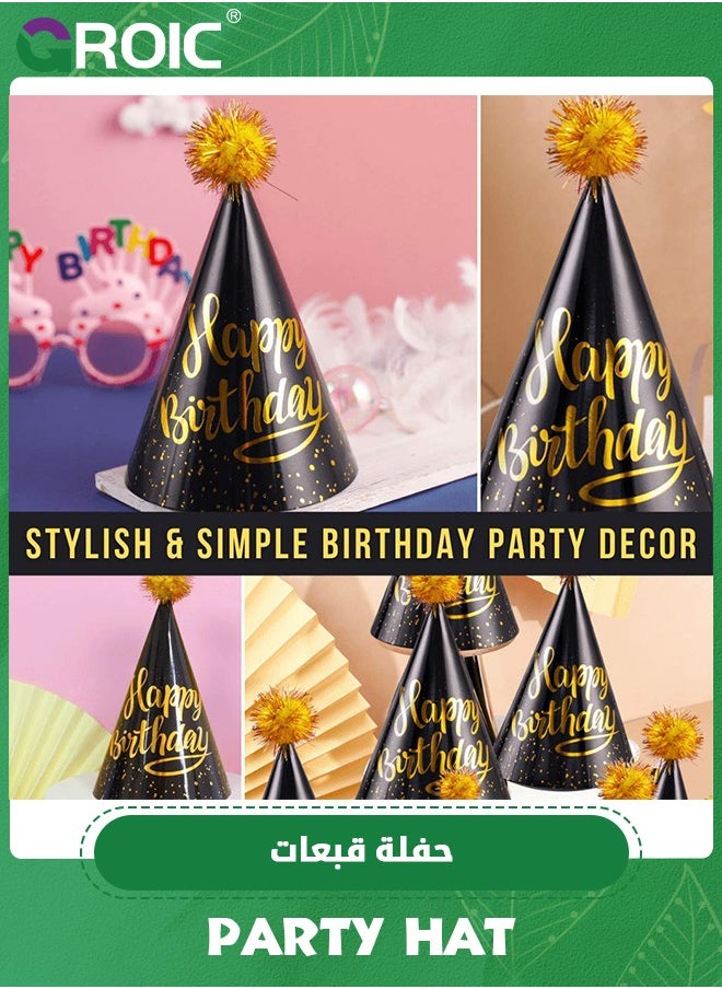 GROIC Birthday Party Hats, Kit of 10 Happy Birthday Cone Party Hats for Kids Birthday Party - Party Supplies and Decorations,Party Dress-up Accessories  - Image 5