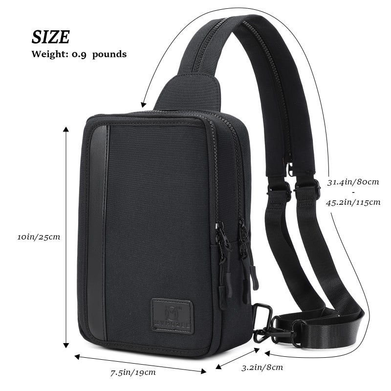 MYHOZEE Crossbody Sling Bags for Women Men 2 in 1 Diaper Bag Backpack Purse with Wipes Pouch and Water Bottle Pocket Nylon Cross Body Bag for Woman Large Front Chest Shoulder Bags Travel Everyday Bag - Image 3