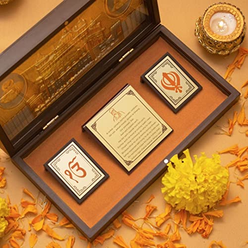 INTERNATIONAL GIFT تمثال الإله الذهبي المطلي بالذهب من INTERNATIONAL GIFT® مع تشاران بادوكا | صندوق صلاة تعبدي (13 سم × 21 سم × 11.5 سم) - Image 3