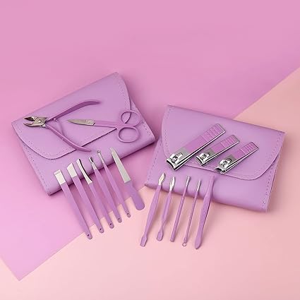 VIHANCO 16Piece Manicure Pedicure Set Professional Nail Care Kit with Case Stainless Steel Grooming Tools MULTICOLOUR1 - Image 2