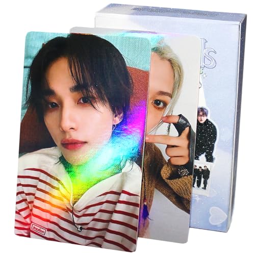 PYAJUU Stray Kids Laser Photocard 55pcs Stray Kids Album Photocard Kpop Stray Kids LOMO Cards Kpop Straykids Album Card Stray Kids Photo Cards 5Star Postcard Gift for Fans Daugher - Image 1