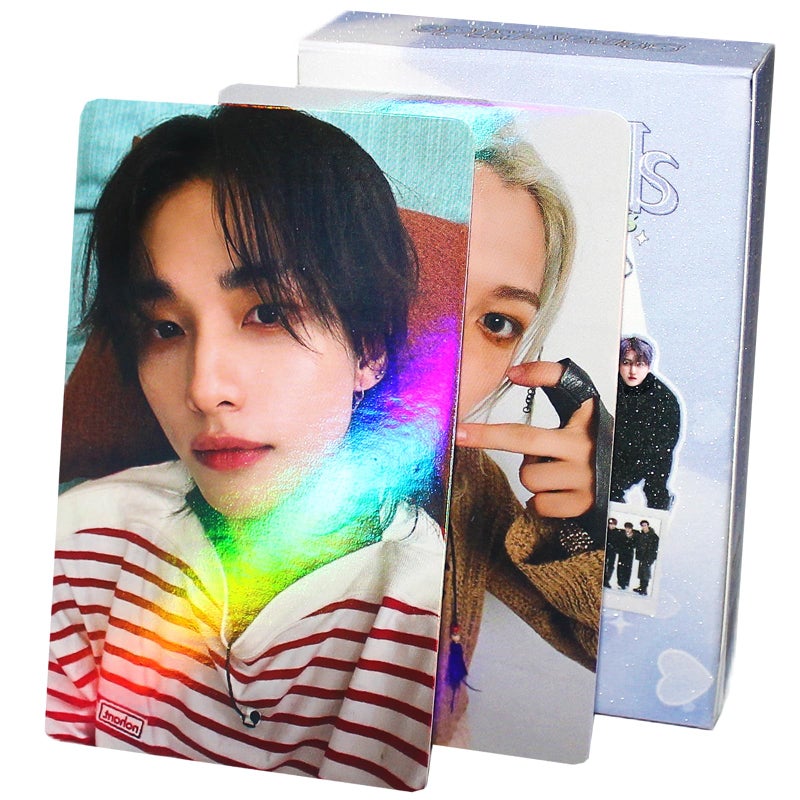 PYAJUU Stray Kids Laser Photocard 55pcs Stray Kids Album Photocard Kpop Stray Kids LOMO Cards Kpop Straykids Album Card Stray Kids Photo Cards 5Star Postcard Gift for Fans Daugher - Image 2