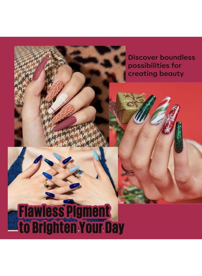 MEFA 60 Pcs Gel Nail Polish Kit with U V Light, 42 Colors All Seasons Collection Nude Colorful Gel Polish Essential Set with 5 Psc Matte/Glossy Base Top Coat, Cuticle Remover, Salon Gifts for Women - Image 4