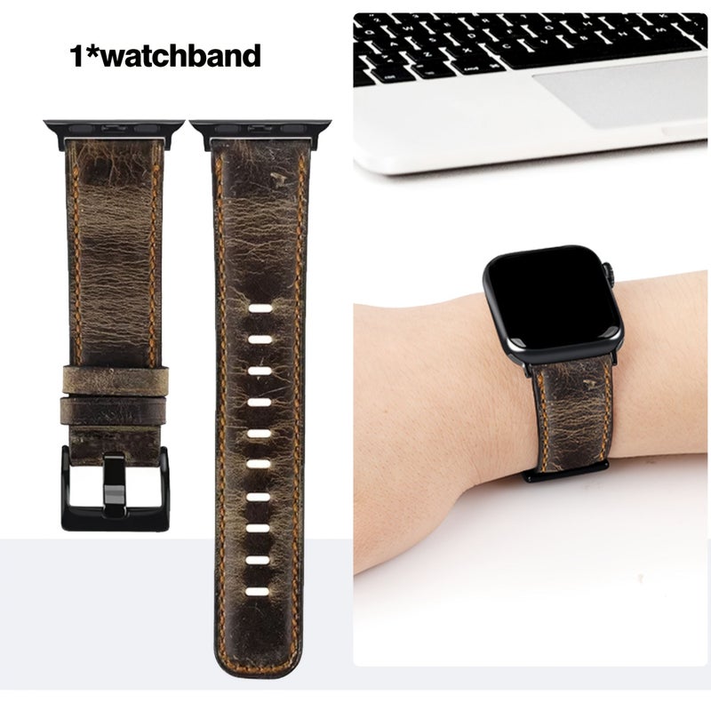 Retro Bracelet Strap Dark Brown Compatible 38 40 41 42mm Series 10 11 - Image 1