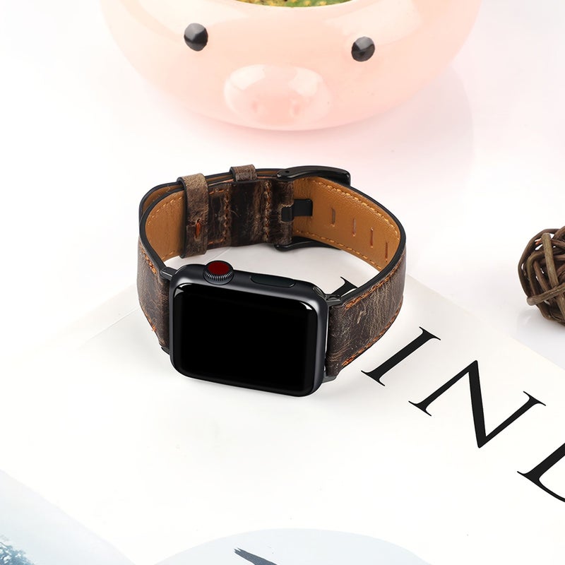 Retro Bracelet Strap Dark Brown Compatible 38 40 41 42mm Series 10 11 - Image 3