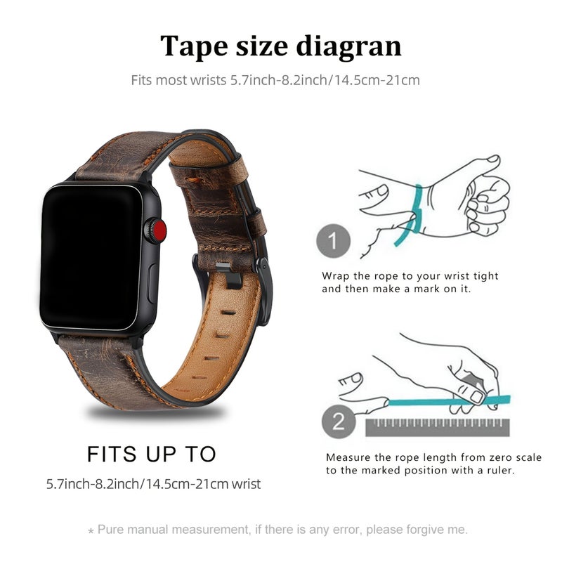 Retro Bracelet Strap Dark Brown Compatible 38 40 41 42mm Series 10 11 - Image 2