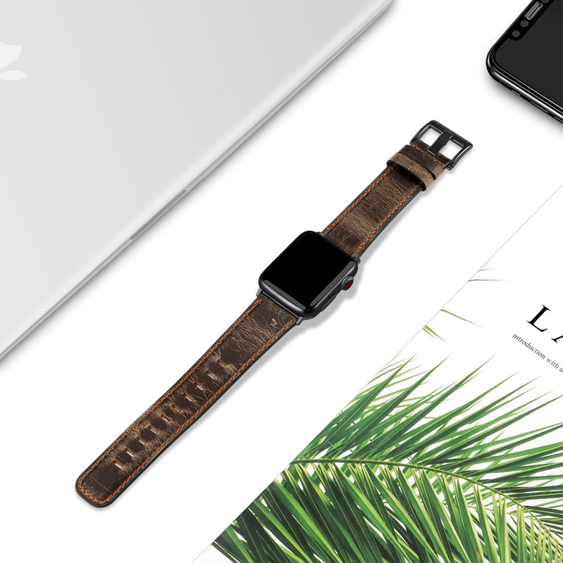 Retro Bracelet Strap Dark Brown Compatible 38 40 41 42mm Series 10 11 - Image 5