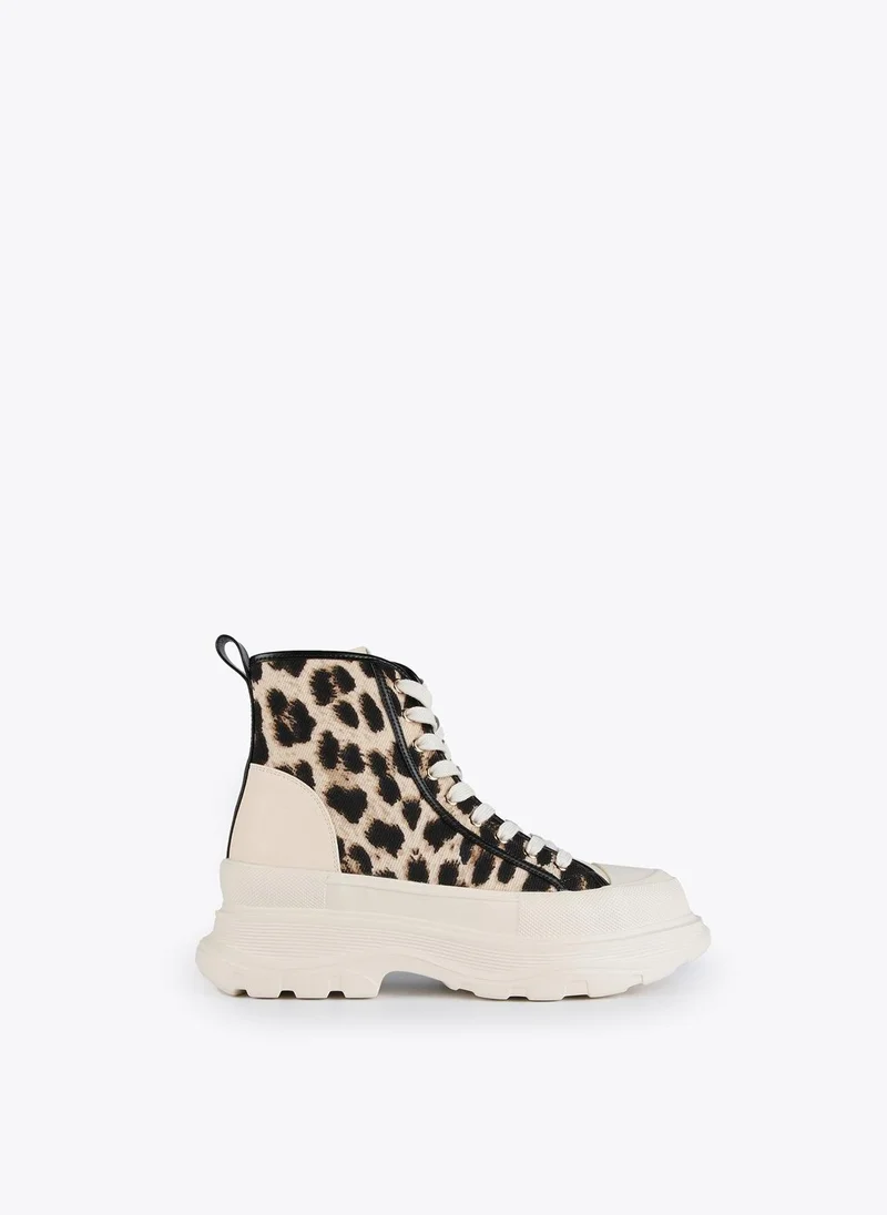 Lola Casademunt Leopard print platform ankle boots