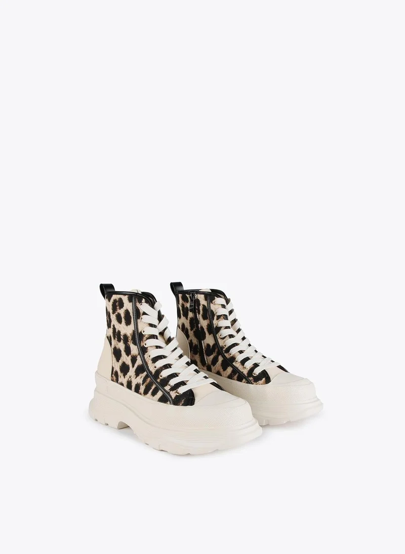 Lola Casademunt Leopard print platform ankle boots
