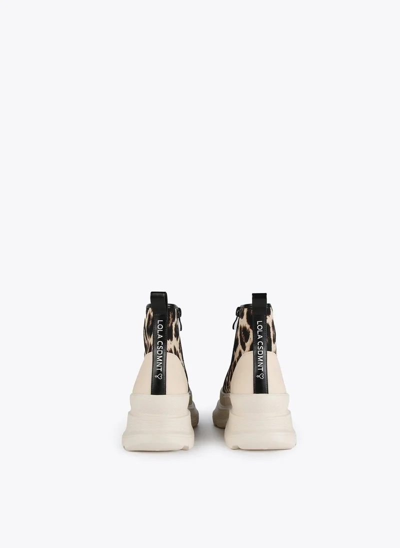 Lola Casademunt Leopard print platform ankle boots