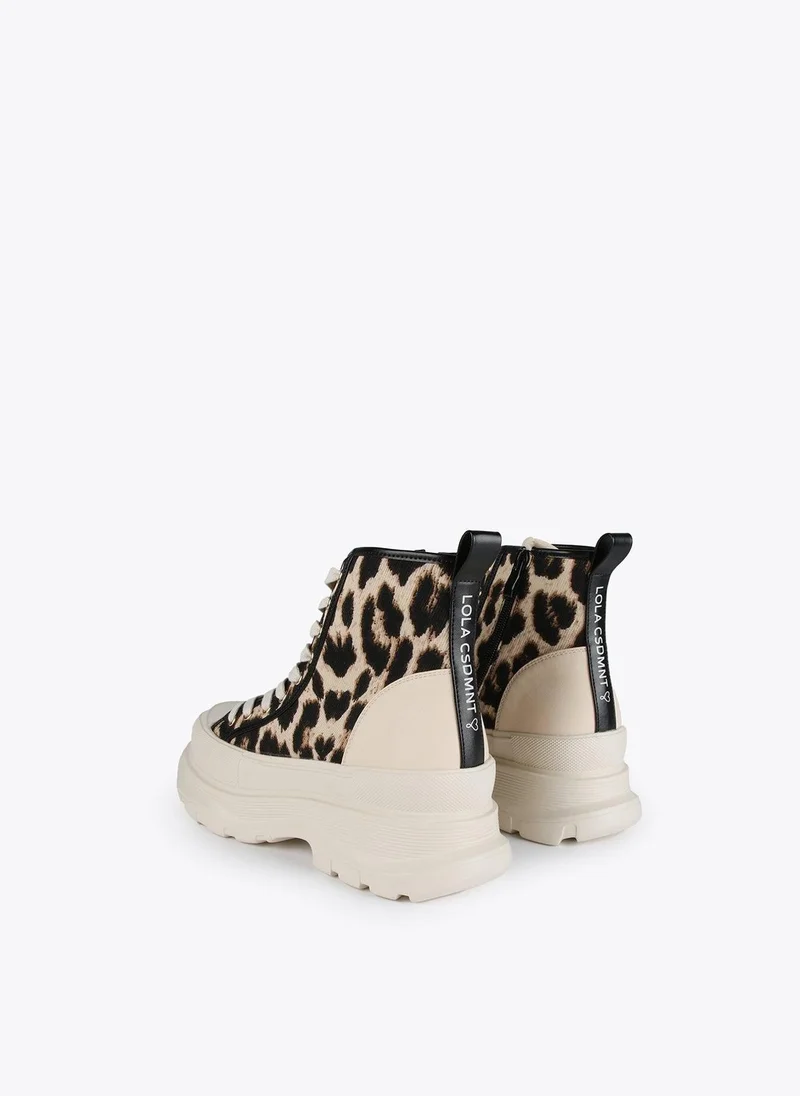 Lola Casademunt Leopard print platform ankle boots