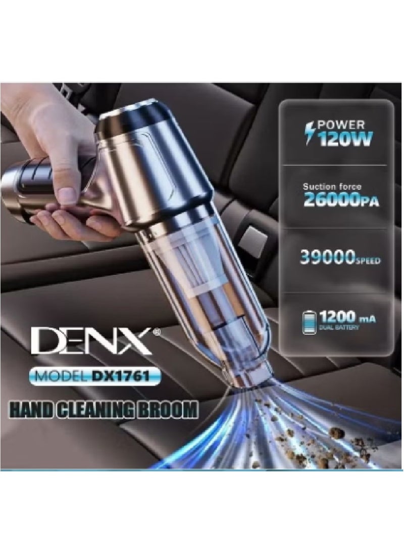 Denx Cordless Handheld Vacuum Cleaner (Suction and Blow) 3 in 1, Rechargeable, for Car, Home, Office, Computer - Image 2
