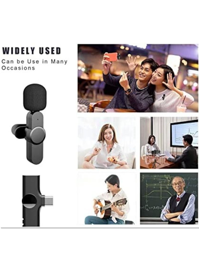 2 in 1 iphone or type-c Wireless Lavalier Microphone For IPhone, Plug Play, Portable Audio Video Recording Mic for Youtube, Live Stream, Vlog, Interview, Laptops PC - Image 2