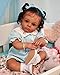 KOKOMANDY Reborn Baby Dolls Black Girl 24 Inch Dark Brown Soft Silicone Realistic Toddler Baby Dolls Weighted Cloth Body Biracial African American Newborn Baby Doll Handmade Toy for Kids - Image 4