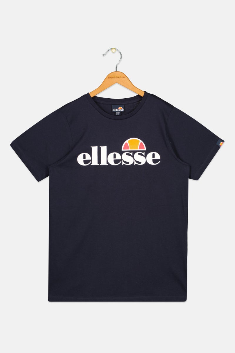 Ellesse Kids Girl Short Sleeve Brand Logo Outdoor T Shirt, Navy - Image 1