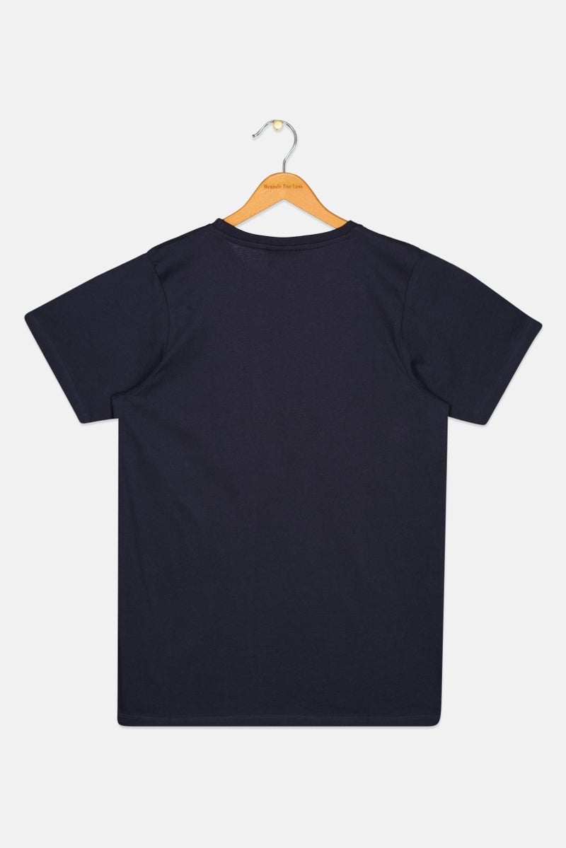 Ellesse Kids Girl Short Sleeve Brand Logo Outdoor T Shirt, Navy - Image 2