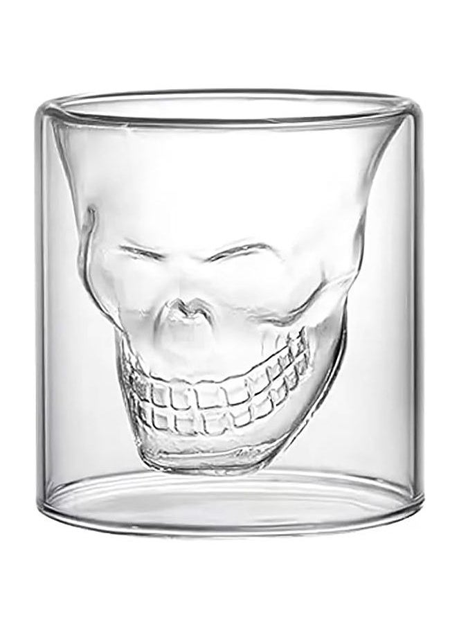 DOOM - Skull shaped double layer borosilicate glass cup for hot and cold drinks 75ml - Image 1
