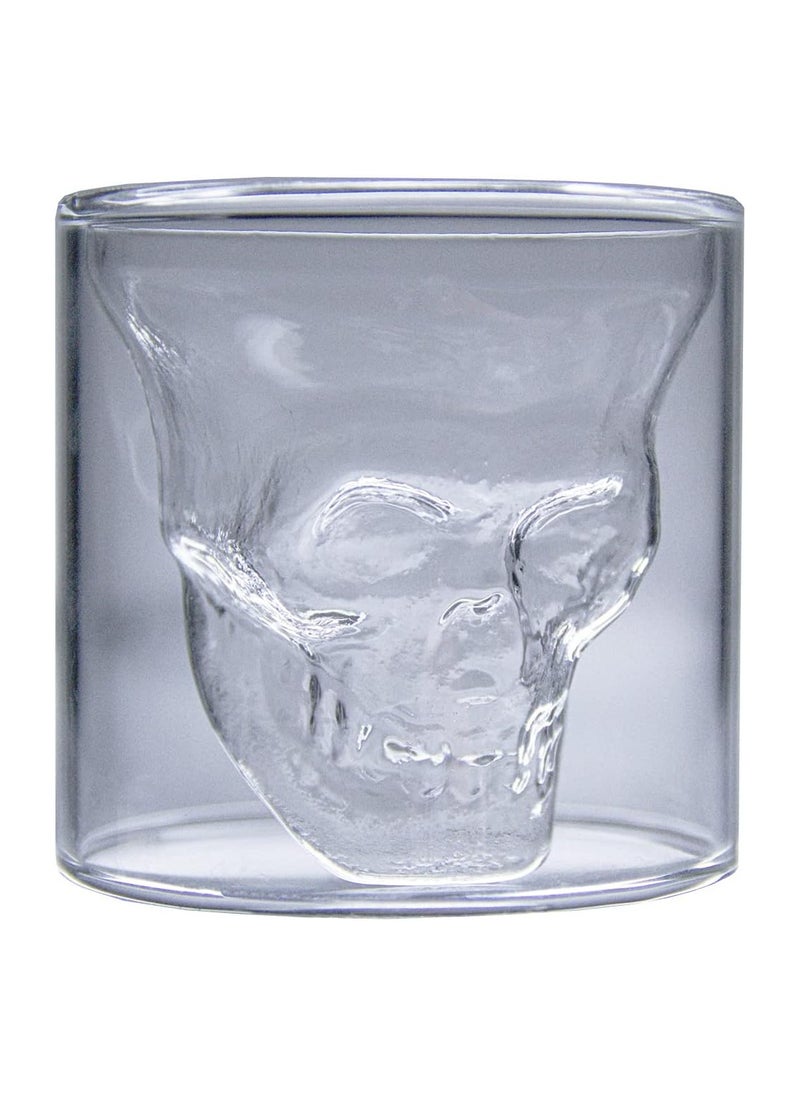 DOOM - Skull shaped double layer borosilicate glass cup for hot and cold drinks 75ml - Image 1