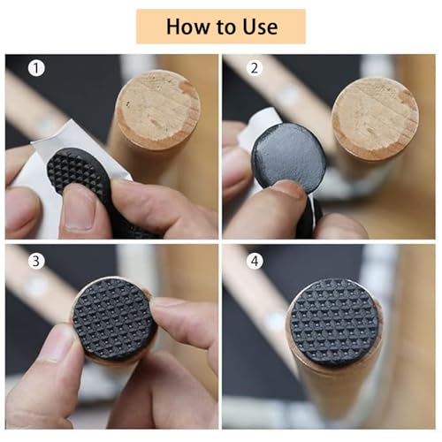 Zytiqt 240 Pieces Chair Leg Floor Protector, Round Furniture Pads, Non Slip Chair Leg Protector Cap for Dining Table Chair, Sofa Bed, Furniture and Bed, Furniture Leg Caps (Black - Image 4