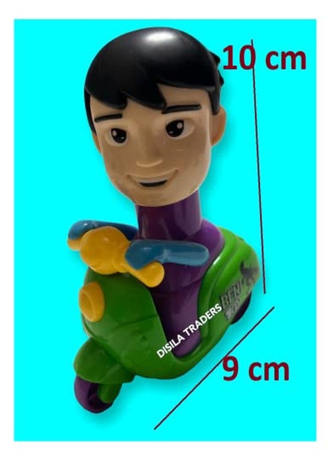 DISILA TRADERS Cartoon Character Scooter Toys for Kids/Press and Go Friction Powered Toys Pressure Car Play Toys (Random Color and Design - Pack of 1)-Birthday Gift - Image 3