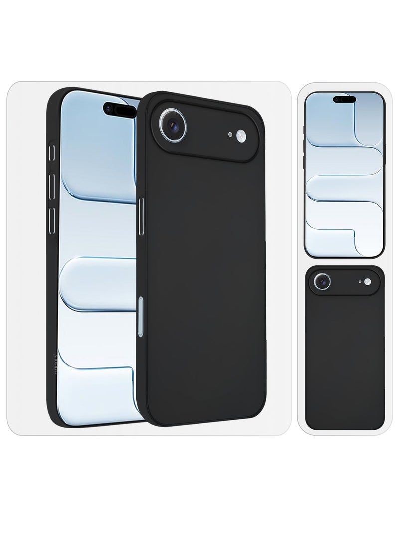 Ultra Thin Case for iPhone 17 Air - 0.3mm Matte Case Cover Air Skin Series Feather-Light Frosted Protective Back Cover - Black - Image 2