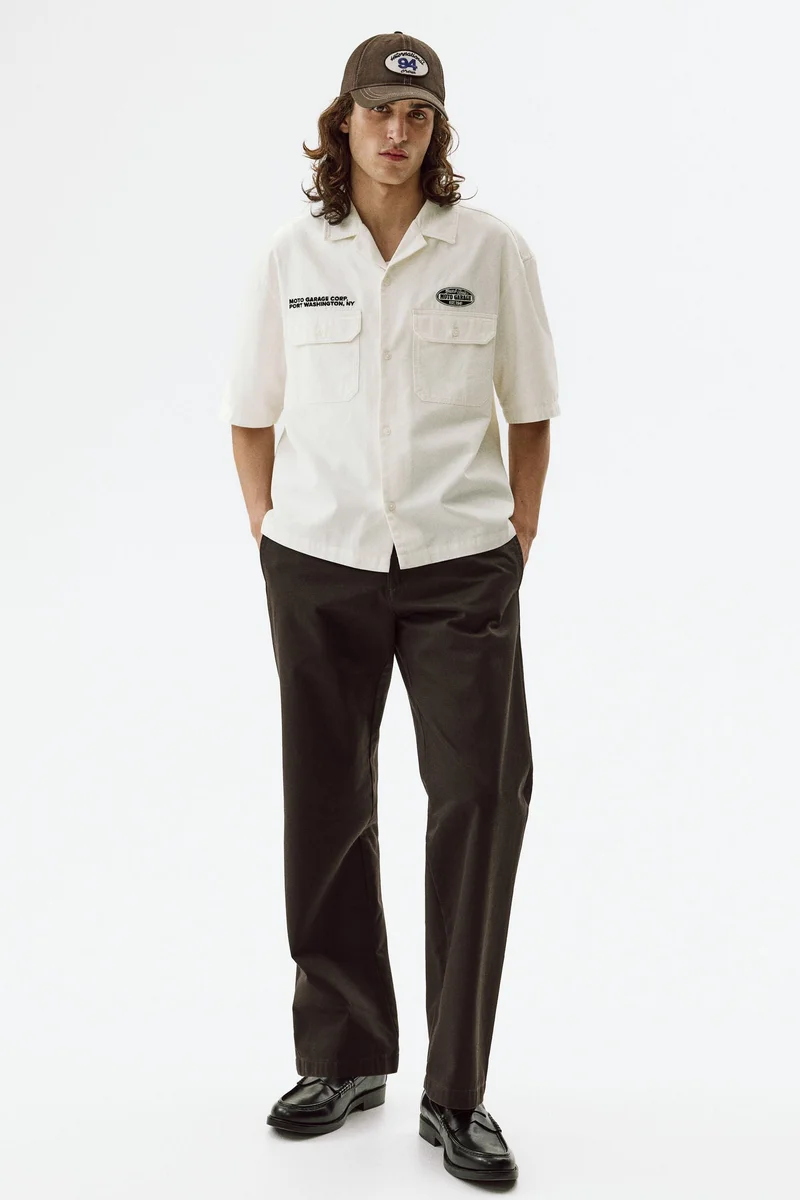 H&M Relaxed Fit short-sleeved utility shirt