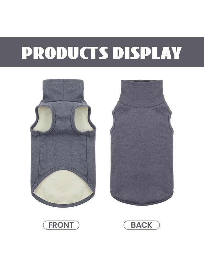 روزكيتش ROZKITCH سترات الكلاب من الصوف الناعم، سترة بيجامة، رقبة مدورة دافئة للحيوانات الأليفة، سترة قابلة للتمدد للطقس البارد، بذلة ملابس ملابس للكلاب الصغيرة والمتوسطة والكبيرة، ملابس للمشي والنوم، رمادي 2XL - Image 3